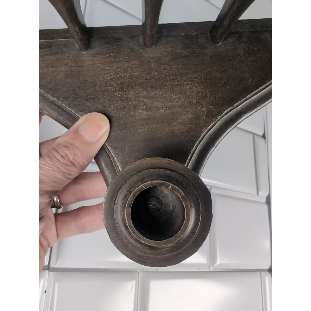 1970's Homco #4155 Molded Sconce Candle Holder Plastic Brown Wall Hanging Vintag